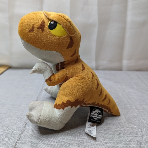 2022 Mattel Jurassic World Plush Stuffed Toy Dinosaur Orange ATROCIRAPTOR - Picture 12 of 13